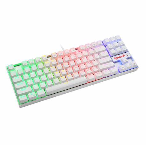 Teclado Redragon Gaming Kumara Usb Blanco Rainbow Tkl Switch Rojo K552 Mecanico