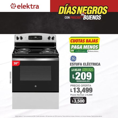 Estufa Eléctrica GE 30 Pulgadas JBS360RTSS