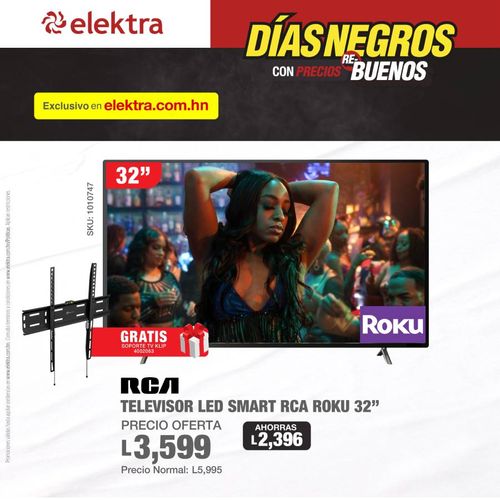 Televisor Led Smart RCA Roku 32 Pulgadas RC32RK