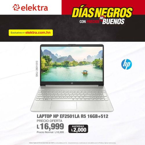 Laptop HP EF2501LA R5 16GB + 512GB