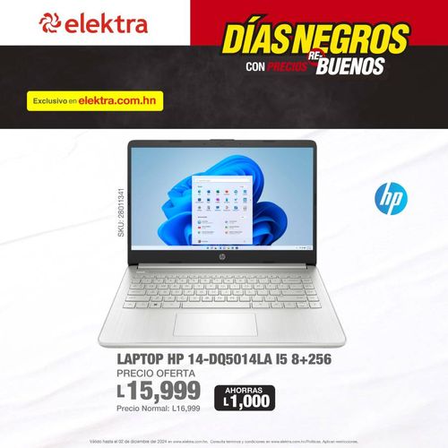 Laptop HP 14-DQ5014LA I5 8GB + 256GB