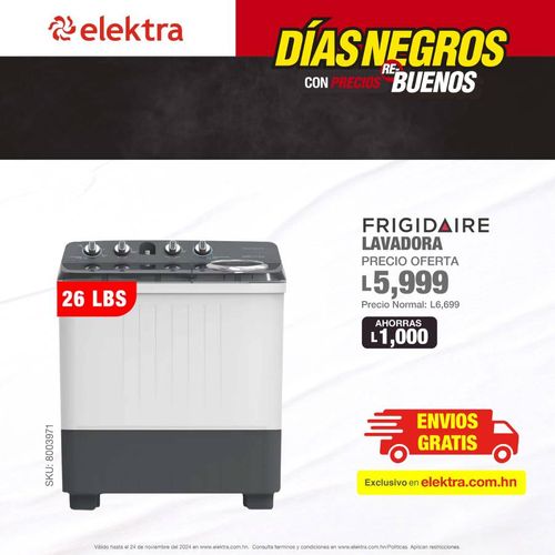 Lavadora Frigidaire 26 Libras LFWTM12M3BUTW