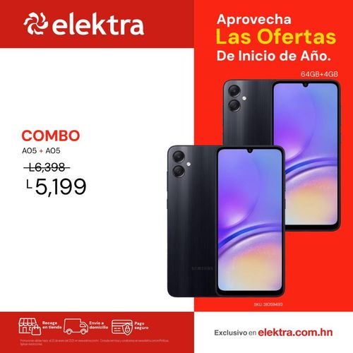 Combo Celular Samsung A05 4+64 Negro + Celular Samsung A05