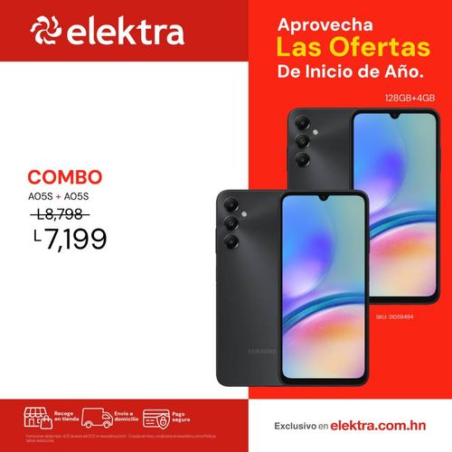 Combo Celular Samsung A05S 4GB RAM + 128GB Negro + Celular Samsung A05S