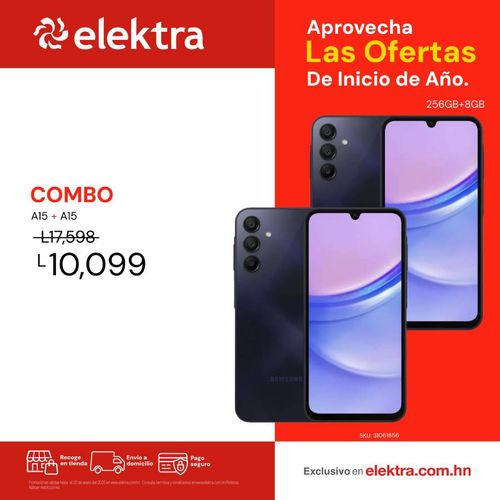 Combo Celular Samsung A15 8GB RAM +256GB Negro + Celular Samsung A15