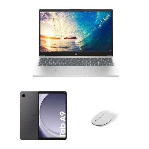 Laptop HP FC0043 R3 8GB-512GB + Tablet Samsung A9 + Mouse
