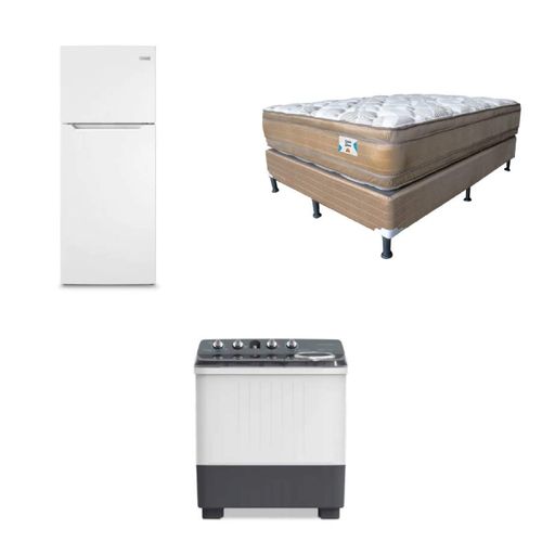 Refrigeradora Frigidaire 5 Pies + Lavadora Frigidaire 26 Libras + Cama Siena Matrimonial