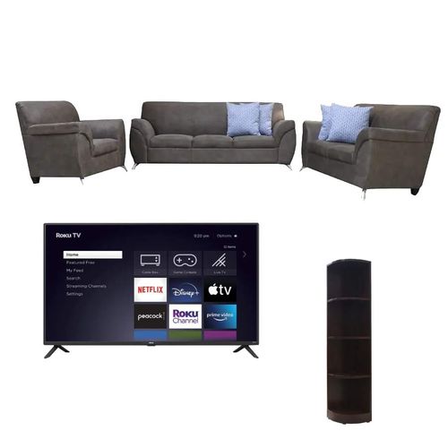 Sala Oakland 3-2-1 + Televisor Smart RCA Roku 43" + Esquinera