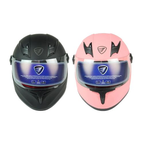 Casco Negro Italika + Casco Rosado Italika