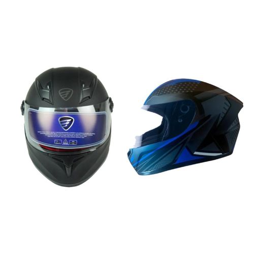 Casco Negro Italika + Casco Azul Start Italika